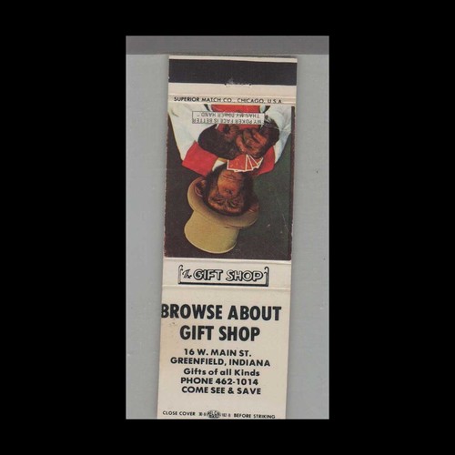 Matchbook cover indiana - matchbook,
